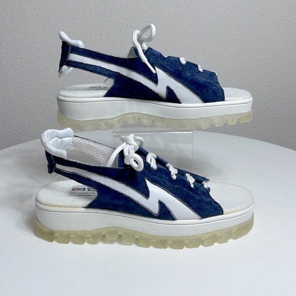 Chinese Laundry Lightning Bolt Gina Chunky Open Toe Y2K 90s Vibe Sneakers Size 7 - Picture 4 of 13